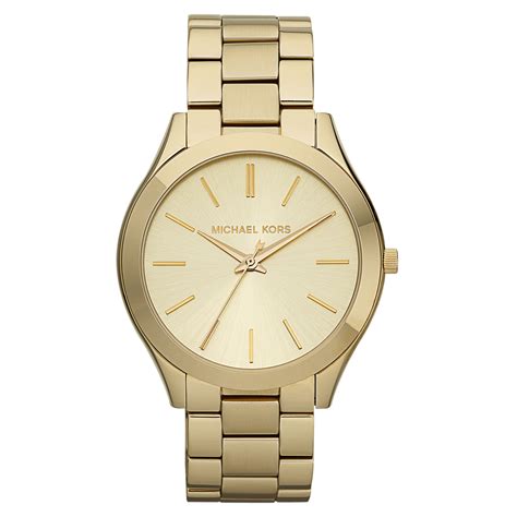 michael kors chain link bracelet watch|Michael Kors slim runway gold.